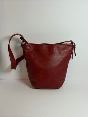 Coach Legacy Duffle Sac Red Leather Bucket Bag #9186